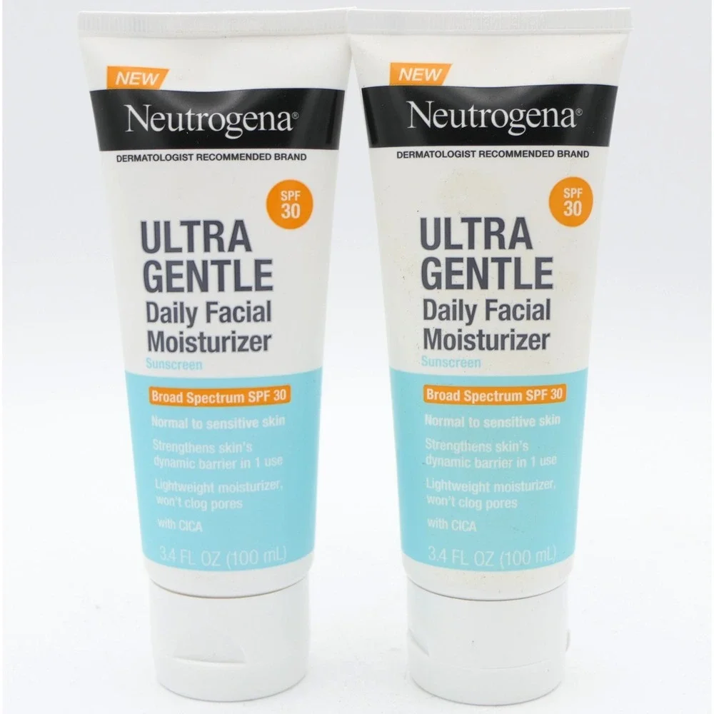 Neutrogena Ultra Gentle Daily Facial Moisturizer w/ SPF 30 2 Pack 3.4oz Ea 08/26